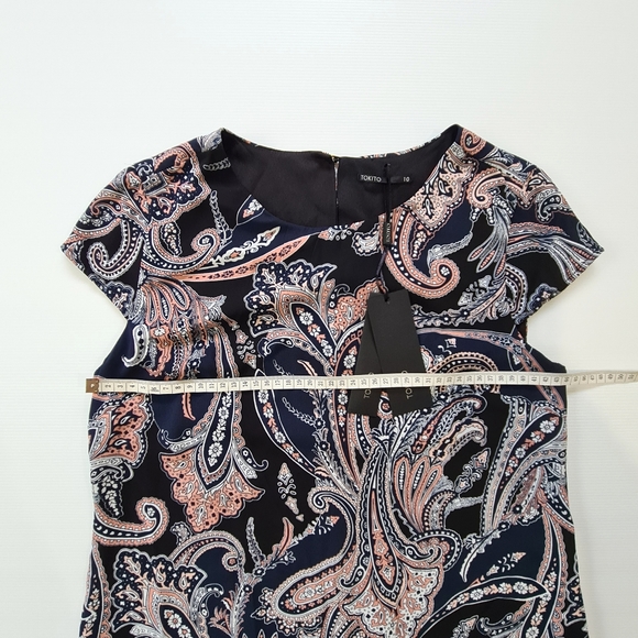 Tokito Paisley Shift Mini Dress Size AU 10 BRAND NEW - Picture 5 of 9